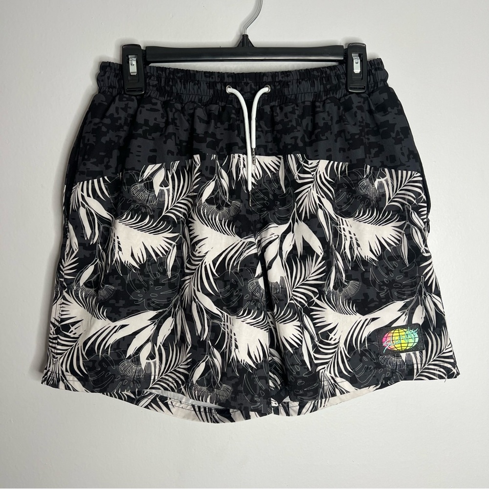 Slunks Volleyball Floral Shorts Lined Mens Medium PCH SoCal Laguna Beach Coast